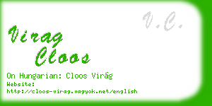 virag cloos business card